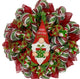 Merry Christmas Gnomies Handmade Deco Mesh Holiday Wreath