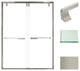 Eden 56-60" W x 80" H Shower Door, Clear Glass, Brushed Stainless, Justin