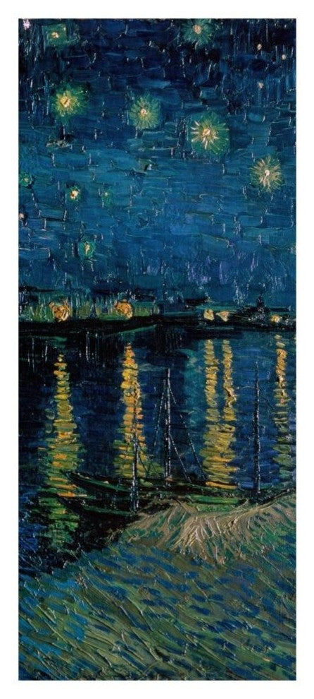 "Starlight Over the Rhone (center)" Print by Vincent van Gogh, 15"x32"