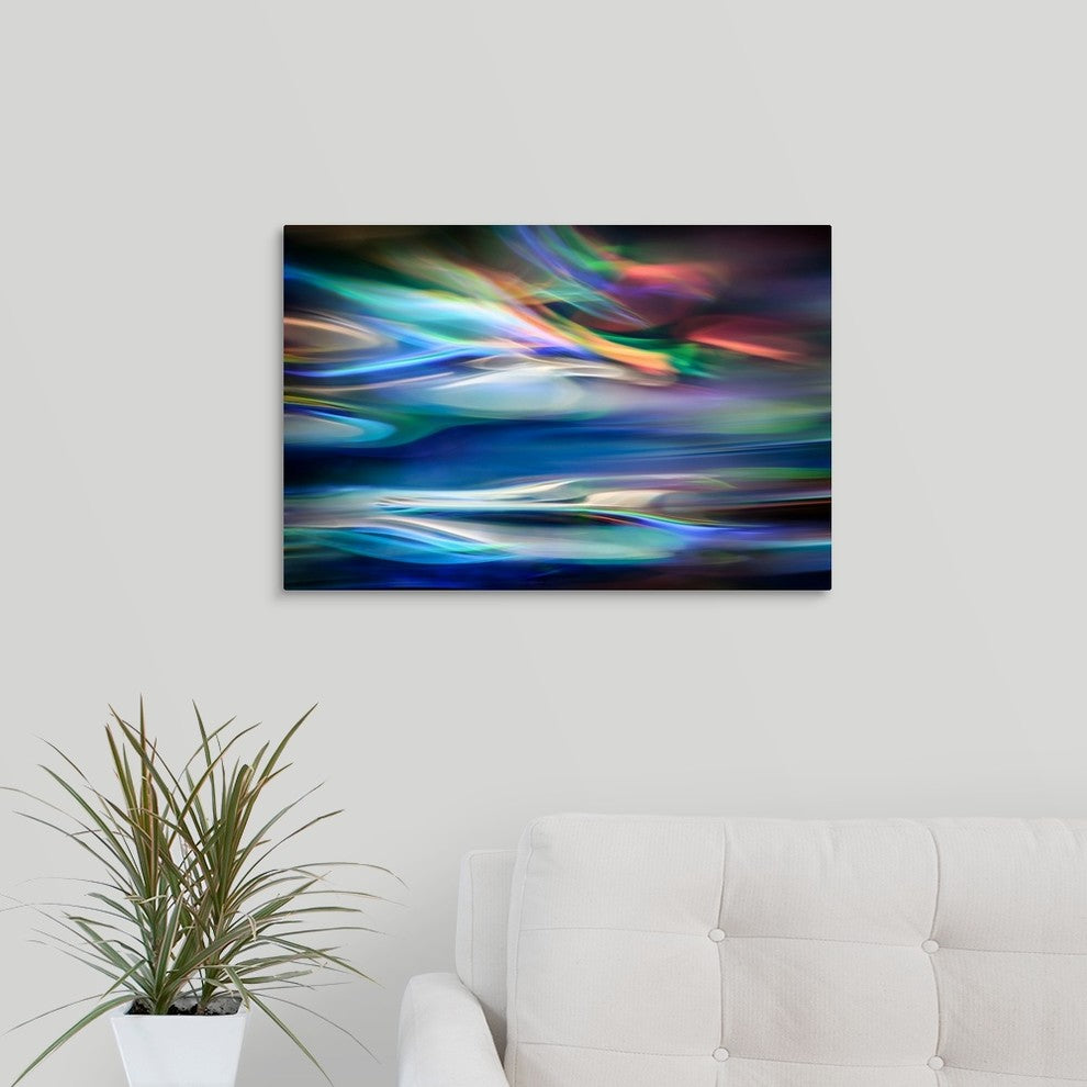 "Blue Lagoon " Wrapped Canvas Art Print, 24"x16"x1.5"