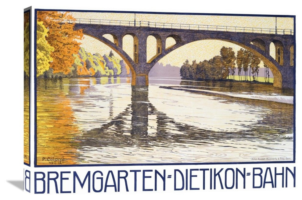 "Bremgarten-Dietikon-Bahn" Artwork, 30"x21"