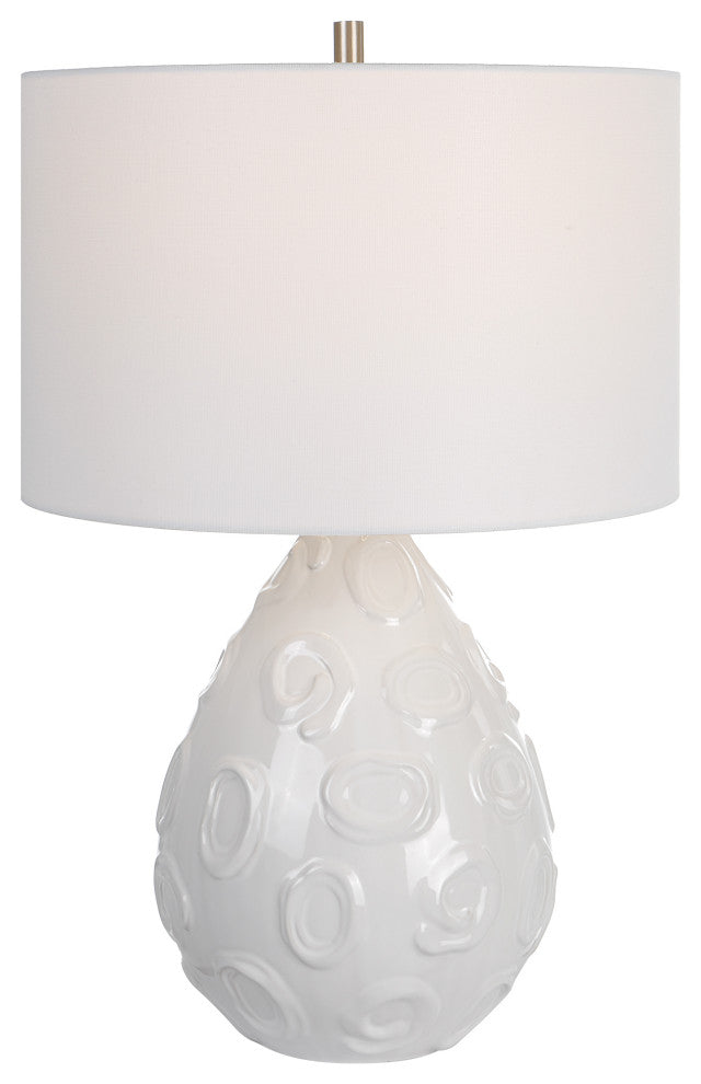 Uttermost Loop White Glaze Table Lamp
