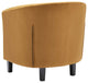 Armchair Accent Chair, Velvet, Brown, Modern, Living Lounge Hotel Hospitality