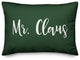 Mr. Claus, Dark Green 14x20 Lumbar Pillow