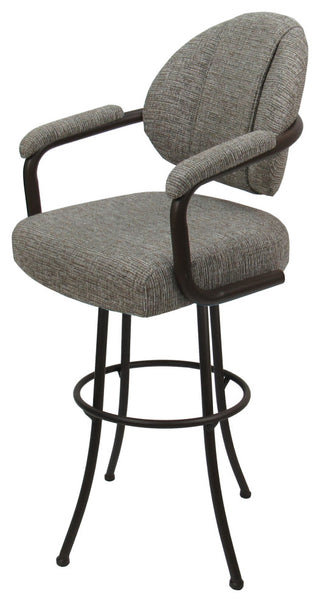 Swivel Metal Bar Stool M-70, Jetty June, Brown, 26"