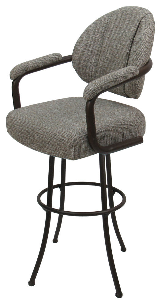 Swivel Metal Bar Stool M-70, Jetty June, Brown, 26"
