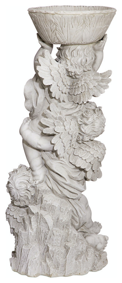 Three Cherubs With Urn Statue