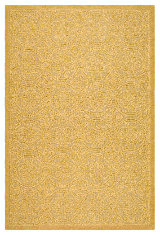 Cambridge Yellow Area Rug CAM233A - 6'' x 6'' Square