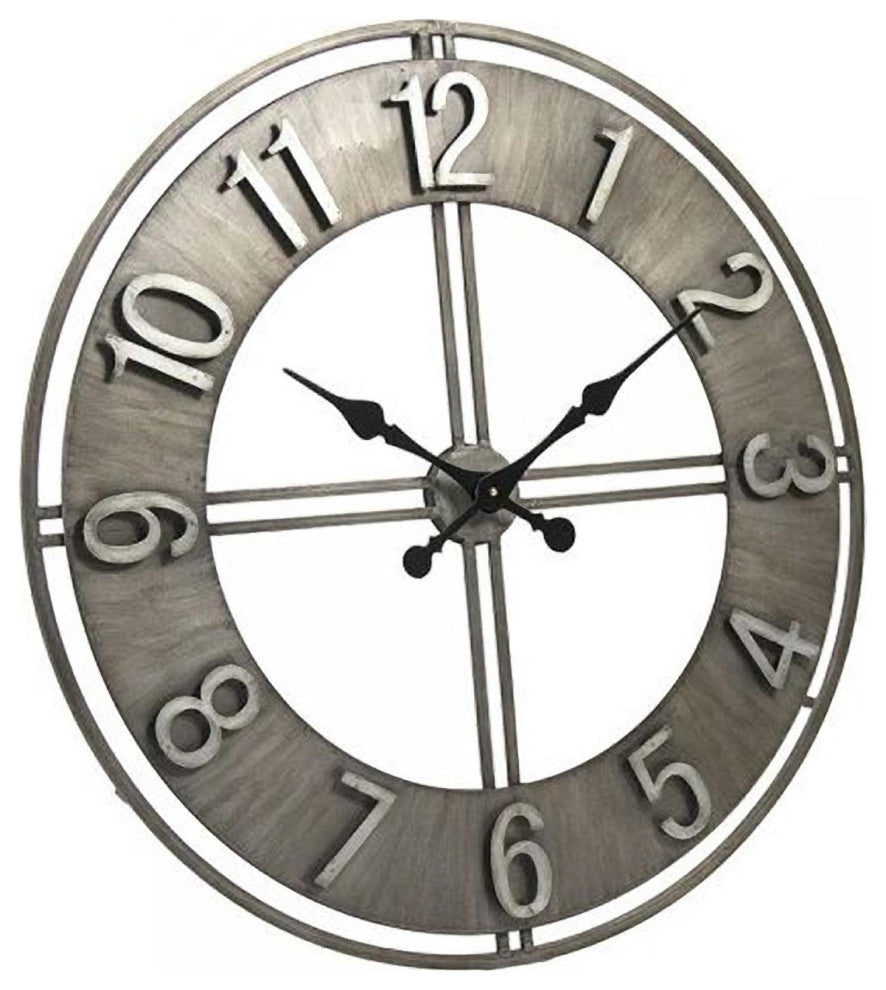 Traditional Adorlee Oyster Gray Wall Clock