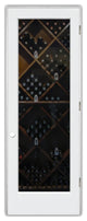 Wine Door - Grape Cluster Grape Ivy - Primed - 30" x 80" - Knob on Left -...