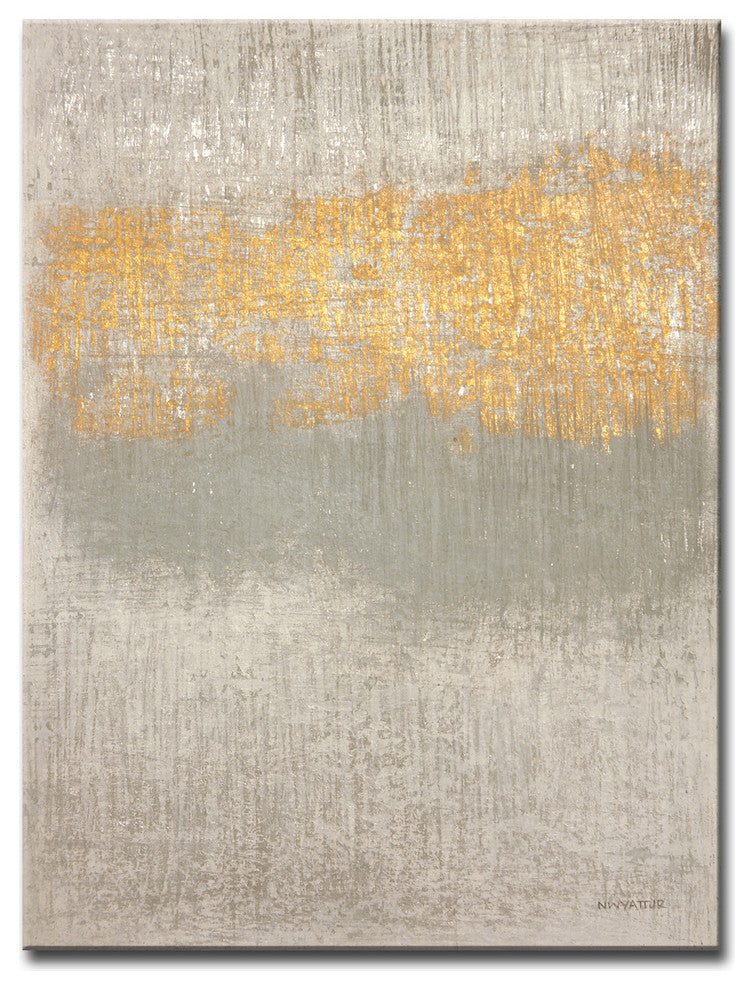 Ready2HangArt Abstract Canvas Art ''Soft Whisper'' by Norman Wyatt, 40"x30"