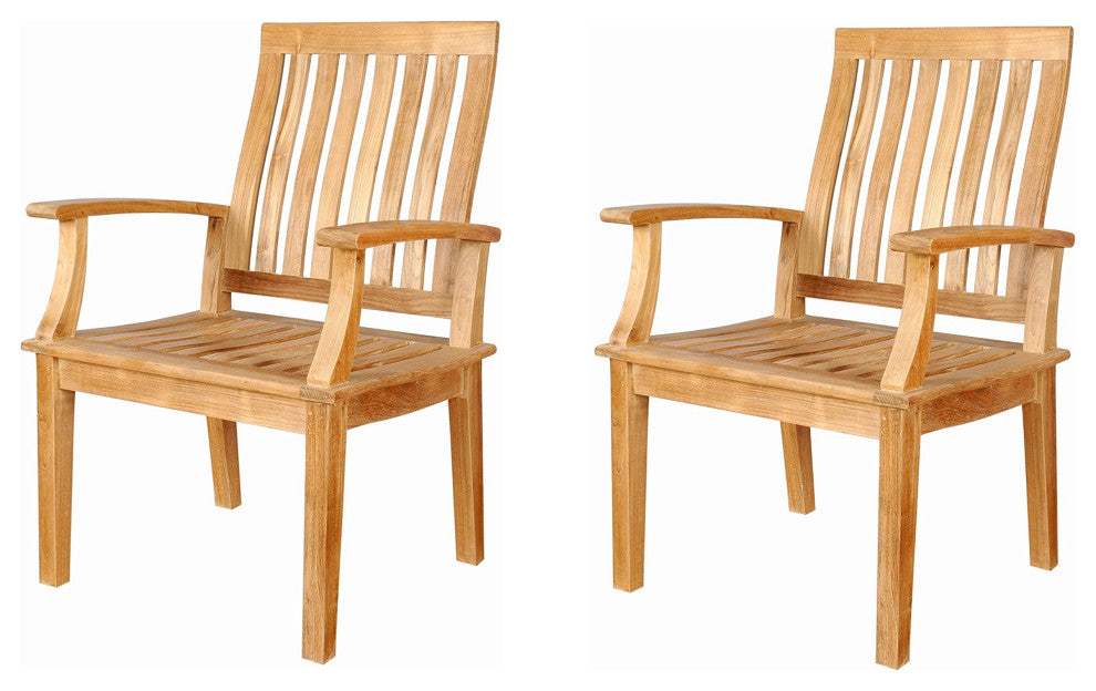 Anderson Teak Patio Lawn Garden Furniture Brianna Dining Armchair (Set of 2)