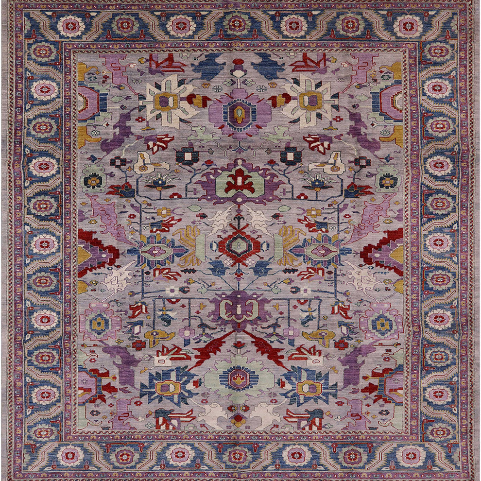 Ahgly Company Indoor Square Mid-Century Modern Area Rugs, 7' Square