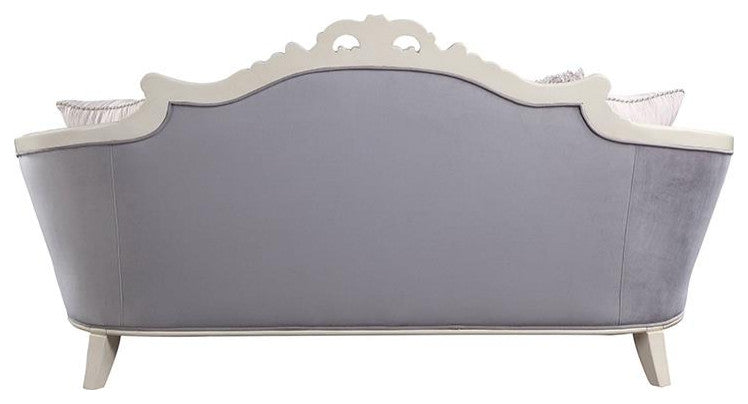 Lv00254 Sofa With 6 Pillows, Gray Fabric Galelvith