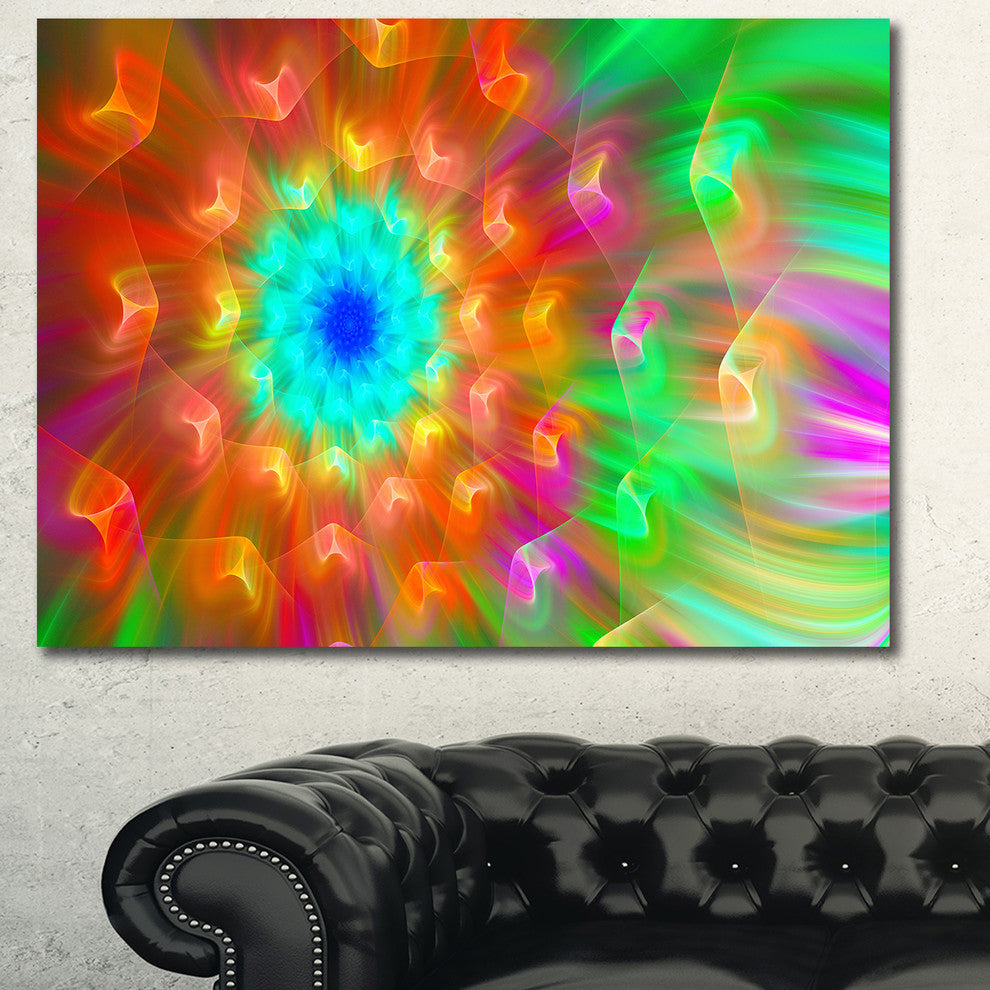 Amazing Multi Color Petals Dandelion, Floral Canvas Art Print, 40"x30"