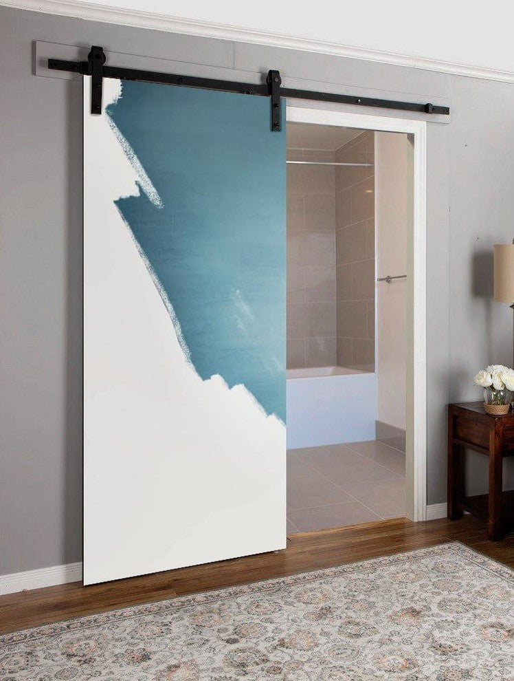 Sliding Barn Door 32 x 80 & Hardware Rail| Planum 0010 Paintable Primed|