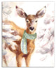 "Fawn Wearing a Green Scarf" Canvas Wall Art, 16"x20"