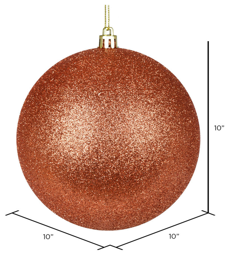 Vickerman N592571Dg 10" Coral Glitter Ball Ornament