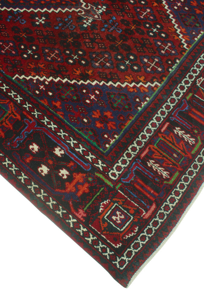 Fine Vintage Distressed Amie Red/Charcoal Rug, 6'9x10'0