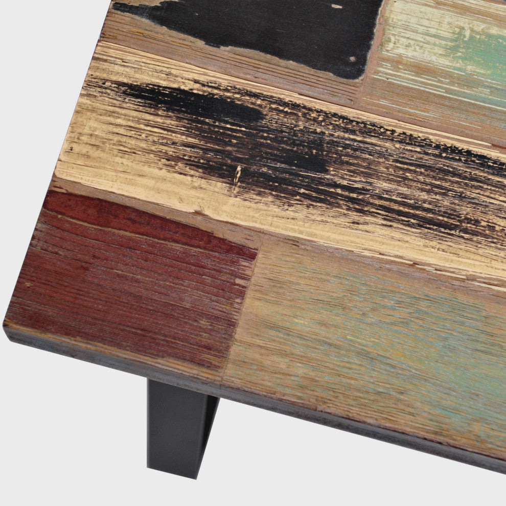 Reclaimed Wood End Table, Multi, 13" X 22" X 20"