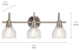 Avery Natural Brass Bath 3-Light