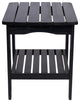 Shine Co. Cedar Wood Hydro-Tex Adirondack Square Corner Table Black 4113BK