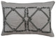 Metallic Linen Pillow With Silver Beadwork