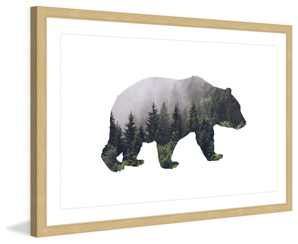 "Bear Forest" Framed Painting Print