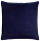 Surya Velvet Glam Navy Pillow Shell With Polyester Insert 18"H X 18"W