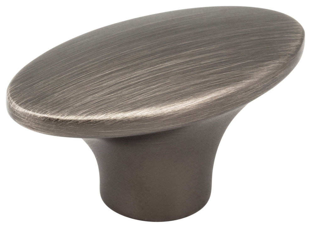 Jeffrey Alexander 650 Hudson 1-7/8" Tapered Oval Retro Modern - Brushed Pewter