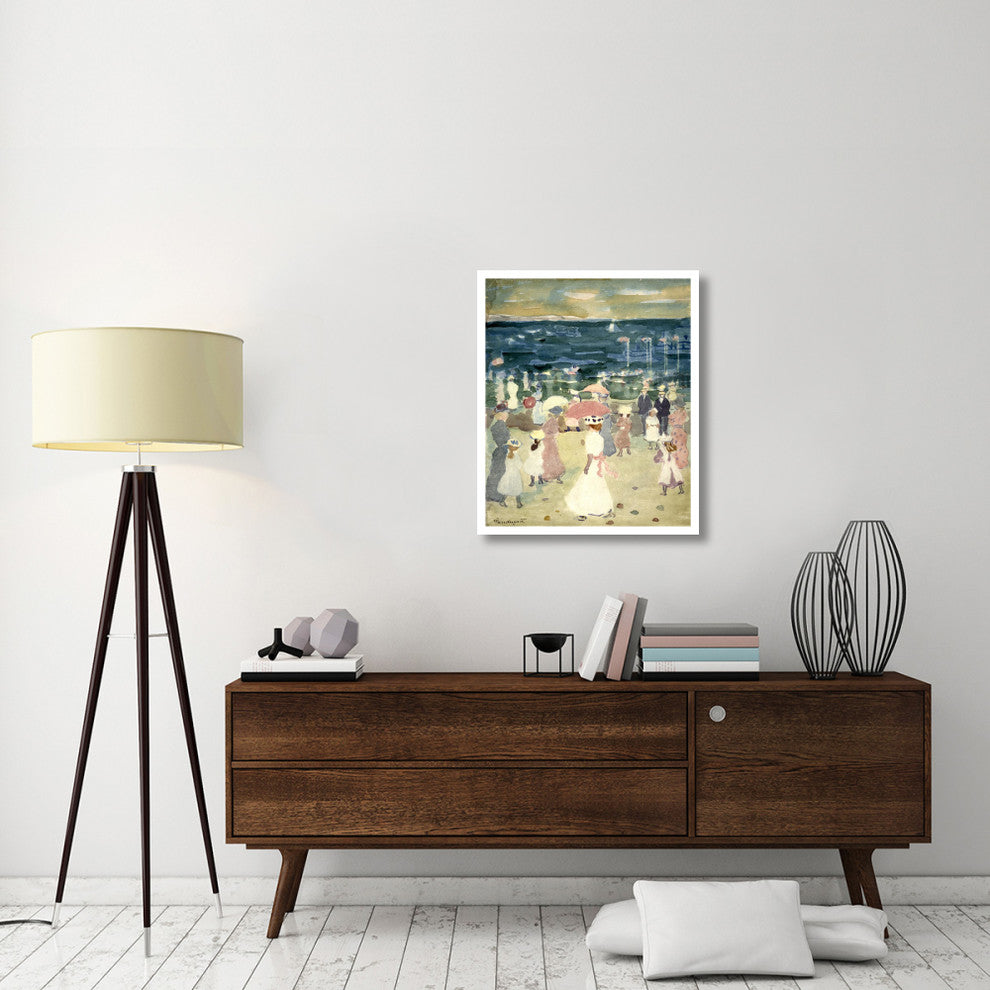 "Sunday on the Beach, ca. 1896-1898" Paper Art, 27"x32"