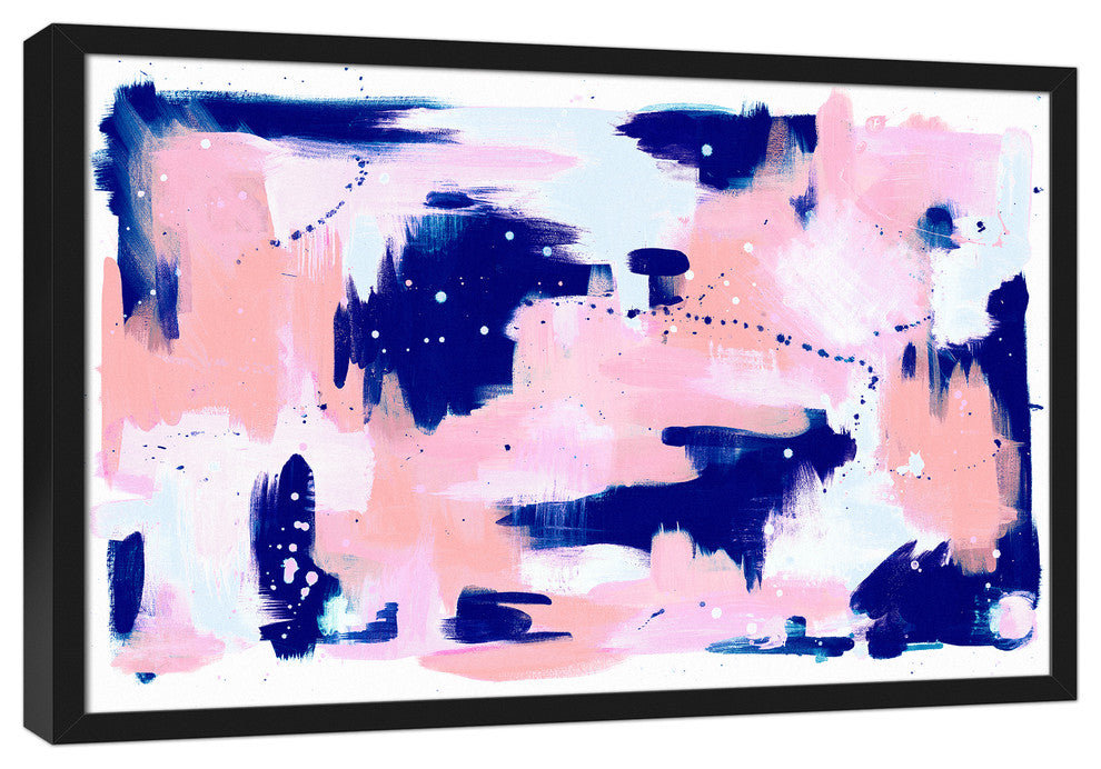 The Suspicious Contrast Abstract 20x30 Black Framed Canvas
