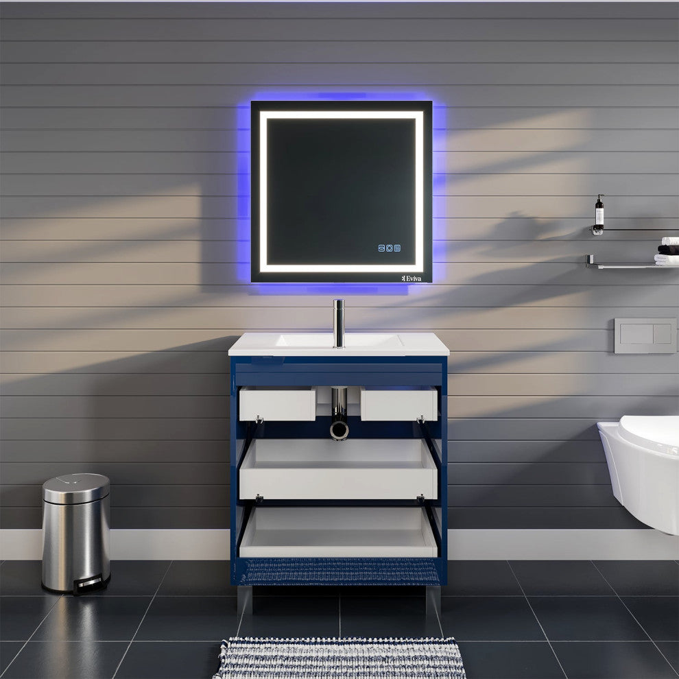 Eviva Olivia 24" Marino Blue Free Standing Bathroom Vanity