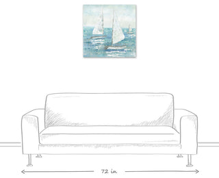Choppy Sailboats 24x24 Canvas Wall Art