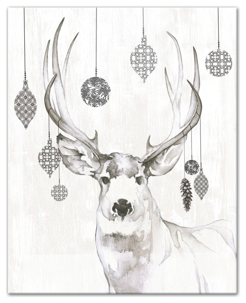 "Decorated Deer Antlers" Canvas Wall Art, 16"x20"