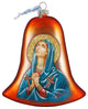 Hand Painted Mary Magdalena Bell Glass Scenic Ornament