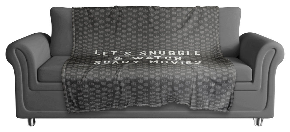Snuggle and Watch Scary Movies 50x60 Coral Fleece Blanket