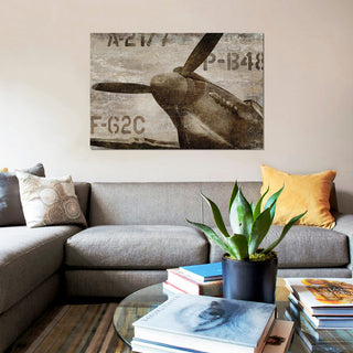 "Vintage Airplane" by Dylan Matthews, Canvas Print, 18"x12"