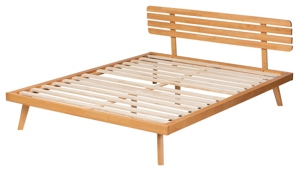 Heather Rustic Brown Platform Bed, Queen