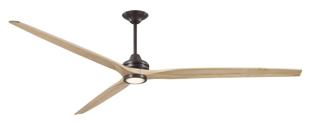 Fanimation Spitfire 96" Fan/LED Light, Dark Bronze, Dark Bronze/Natural Blades