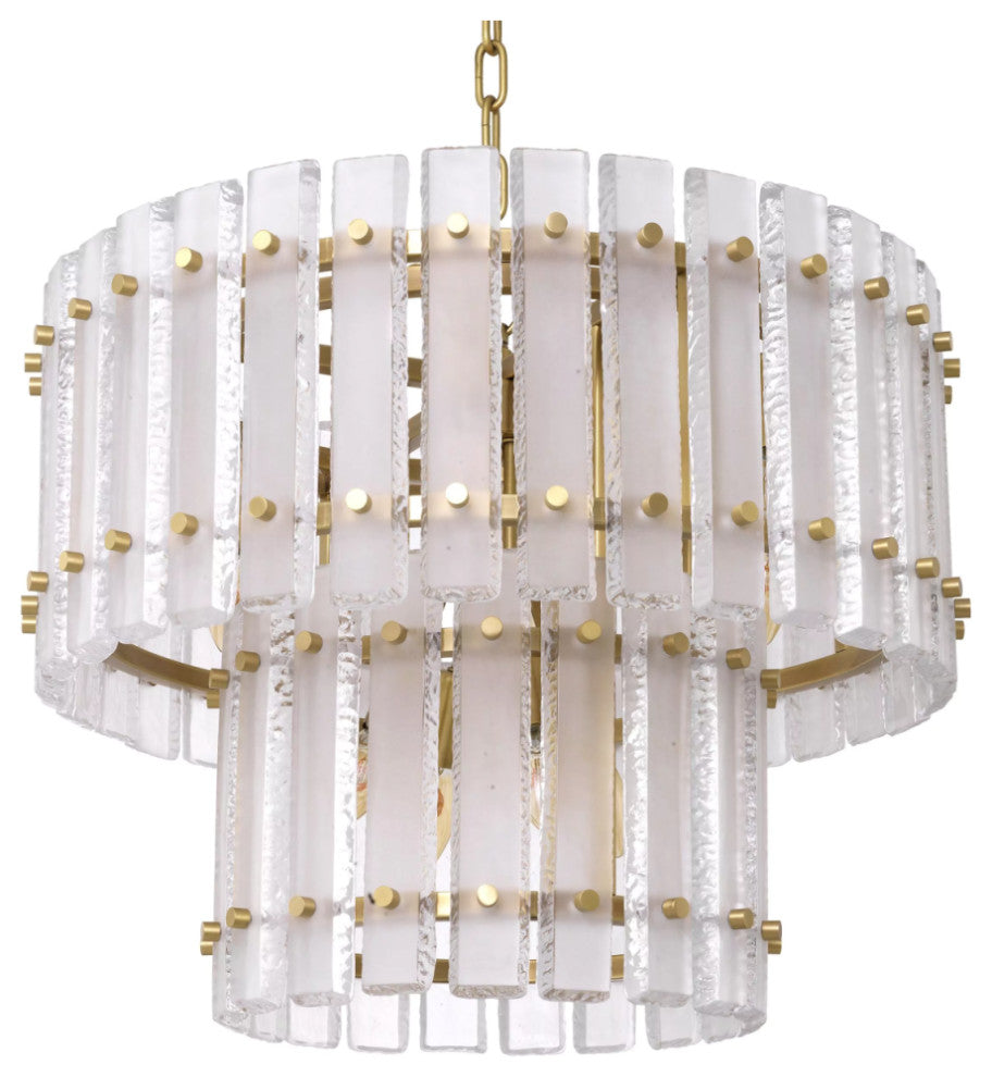 Frosted Glass Plates Chandelier | Eichholtz Blason