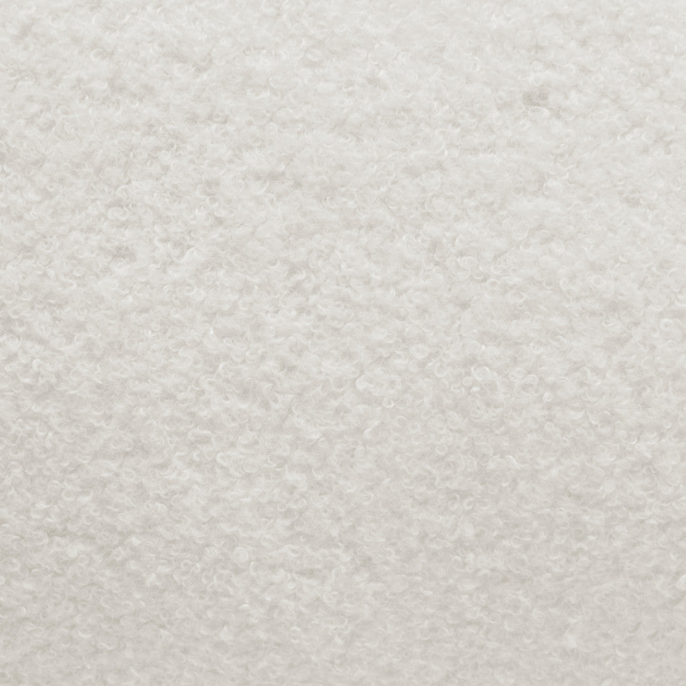 Maisie Faux Shearling Accent Arm Chair, Wilmont White