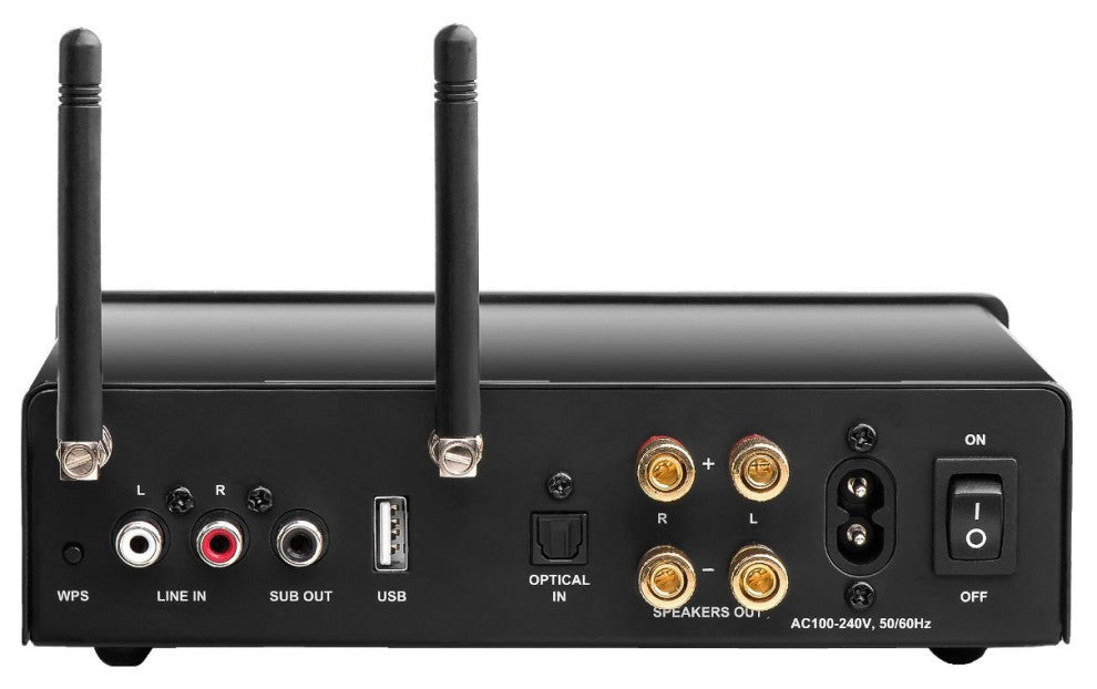 120W App Control Amplifier, Compact, Built-In DAC, WiFi Streaming, Bluetooth