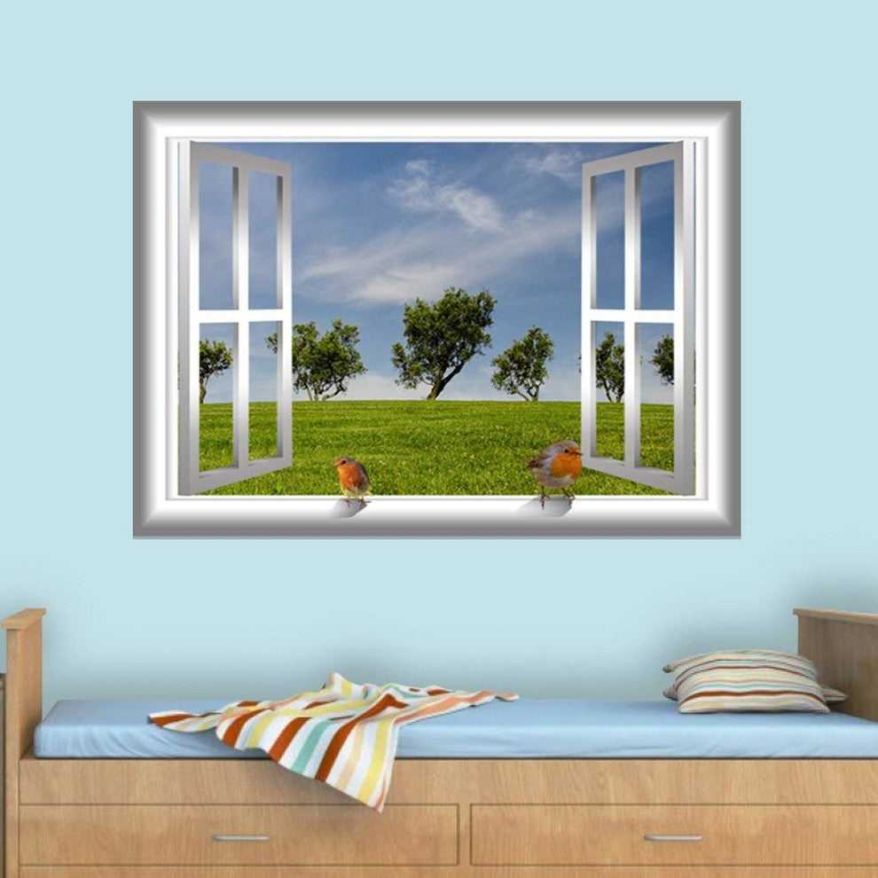 VWAQ 3D Bird Wall Decor Window, 24"x30"
