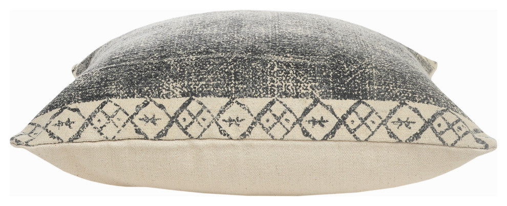 Bordered Modern Rustic Throw Pillow