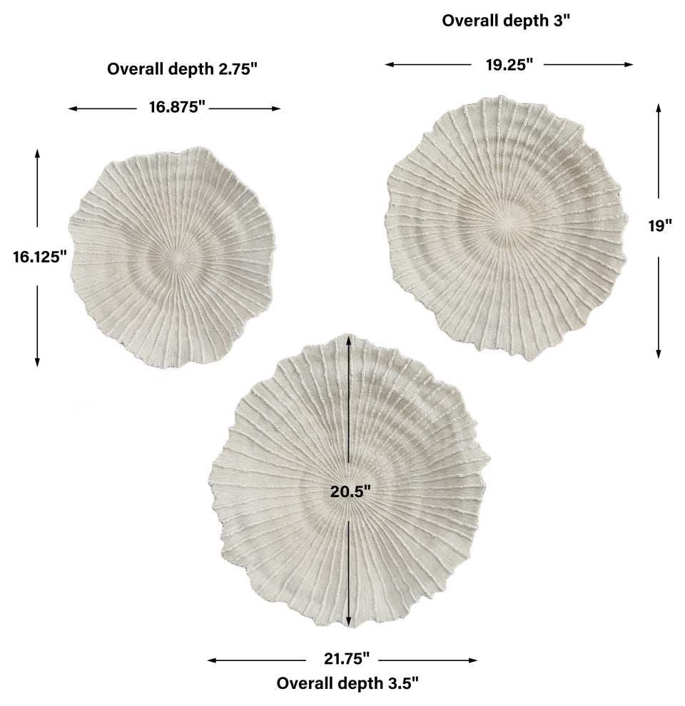 Uttermost Ocean Gems Coral Wall Decor, 3-Piece Set