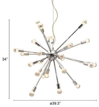 Physics Ceiling Lamp Chrome