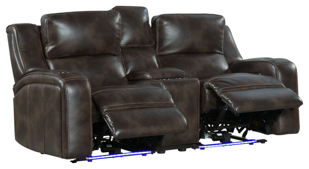 Silhouette 3-Piece Loveseat With Dual-Power Recline, Bolero Coffee