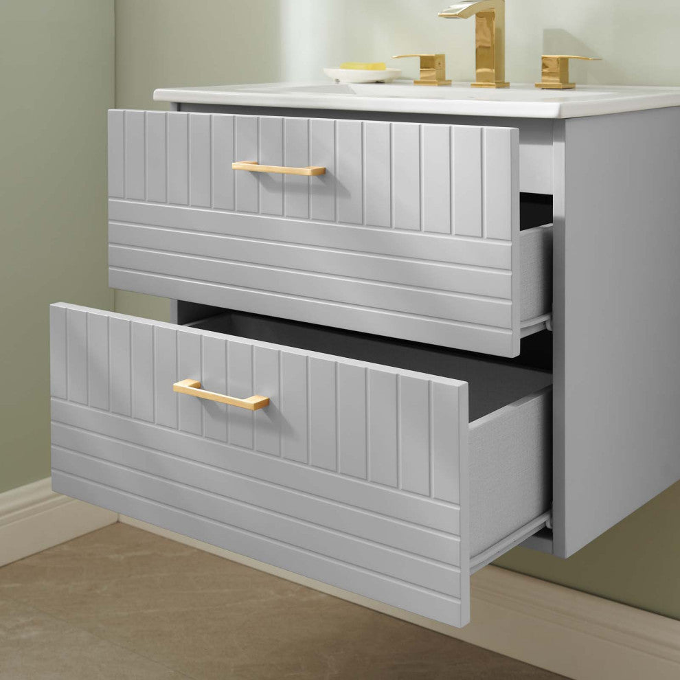Daybreak 24" Bathroom Vanity, Light Gray White