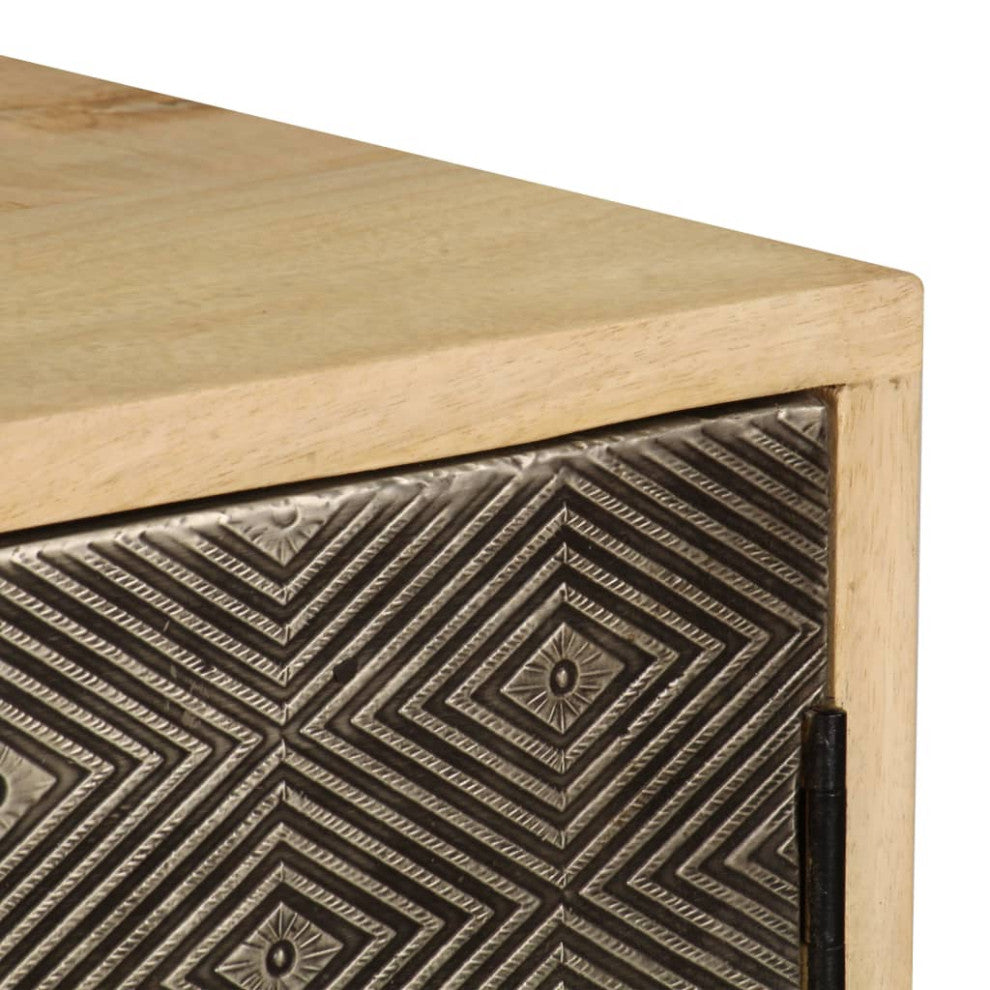 vidaXL Sideboard Bar Buffet Console Cabinet with Compartments Solid Wood Mango